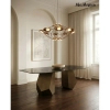 Szklana konsola CELESTE MM001501100383 czarna złota metal 120cm