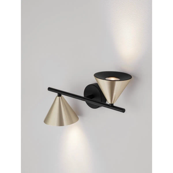 Podwójny regulowany kinkiet SALVADO LE45597 złota