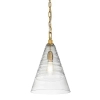 Wisząca lampa do kuchni Elmore QN-ELMORE-P-BBS stożek szklany mosiądz