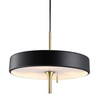 Wisząca lampa z włącznikiem Artdeco MP8872 black Step okrągła czarna złota