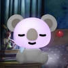 Dziecięca lampka nocna Koala 325648 Polux RGB miś biała szara