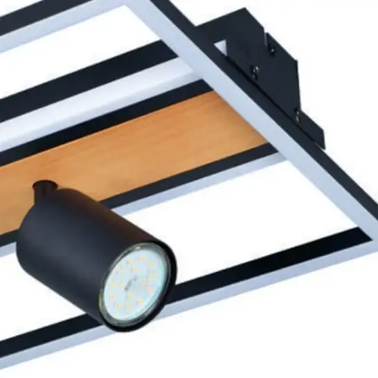 Plafon ledowy do salonu Korda C230857703 Zumaline LED 16W 3000K tuba czarna