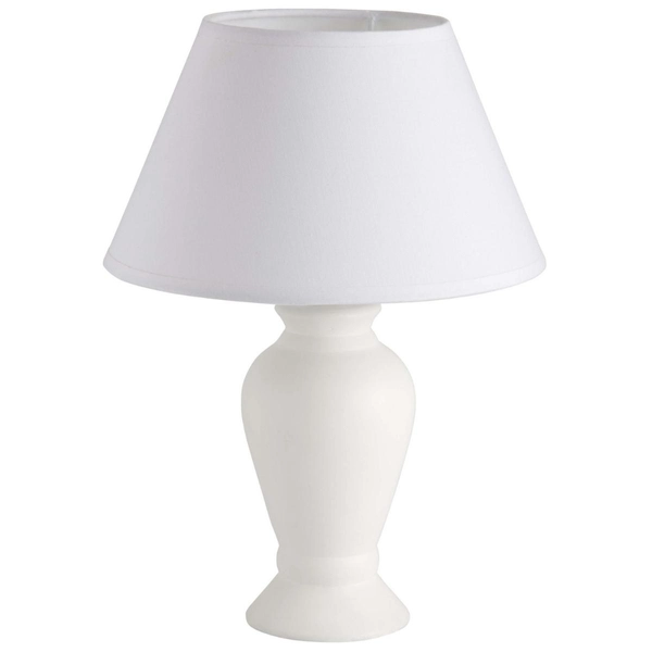 Ceramiczna lampa stołowa Donna 92724/05 z abażurem biała