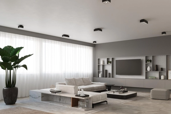 Downlight LAMPA sufitowa SL.0070 kwadratowa OPRAWA metalowa czarna