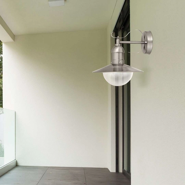 Rustykalna LAMPA elewacyjna OSLO 8270 Rabalux zewnętrzna OPRAWA ogrodowa kinkiet IP44 stal nierdzewna przezroczysty