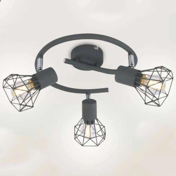 LAMPA sufitowa VERVE 98-60990 Candellux metalowa OPRAWA regulowane reflektorki druciane szare