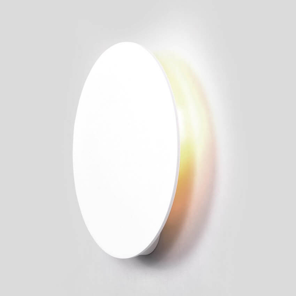 Okrągła lampa ścienna Pero K-5320 Kaja do salonu koło okrąg metalowa biała