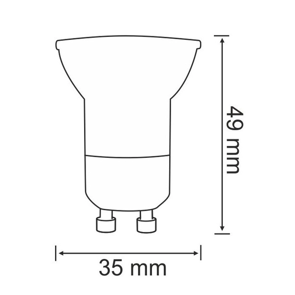 Ledowa żarówka 300379 Polux GU10 mini halogen 1,9W 150lm 230V biała ciepła
