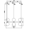 LAMPA wisząca RING MOD013PL-06B Maytoni modernistyczna OPRAWA szklane kule zwis czarny