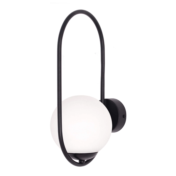 Nowoczesny kinkiet ścienny Parva K-5105 Kaja kulisty biały czarny