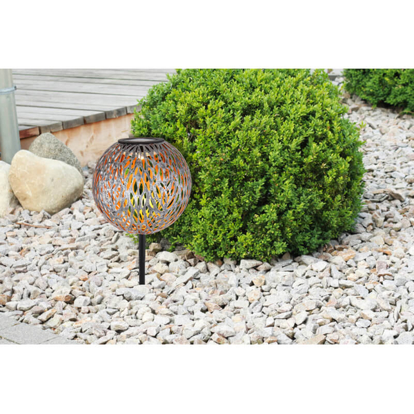 Słupek ogrodowy Solar 33626 Globo LED 0,06W 3000K ażurowy IP44 srebrna