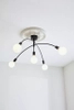 Sufitowa lampa sypialniana Crux czarna nad łóżko loft