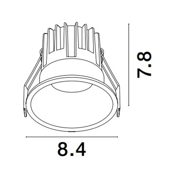 Oczko sufitowe wpuszczane ARAMIEL LE65109 LED 13W 4000K białe złote