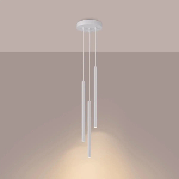 Kaskadowa lampa wisząca Arche SL.1340 Sollux regulowane zawiesie biała