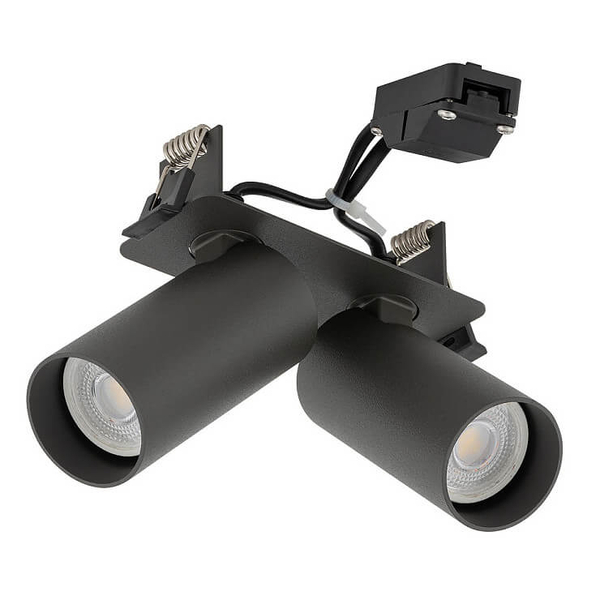 Lampa sufitowa wpustowa Fourty 11473 do gabinetu jedwabisty grafit