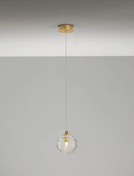Lampa wisząca glamour CABRAL LE42906 ball nad stolik złota
