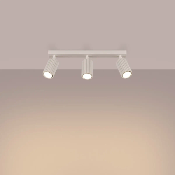 Potrójna lampa sufitowa KARBON SL.1600 tuba z regulacją beżowa