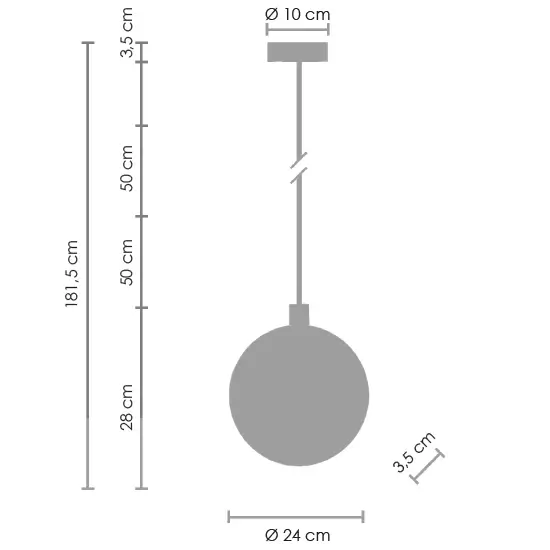 Marmurowa lampa wisząca Marble ST-8950-24 Step LED 20W 3500K koło złota