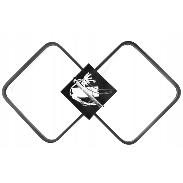 Lampa sufitowa kwadratowa 303 Domeno LED 52W 3000-6000K czarna