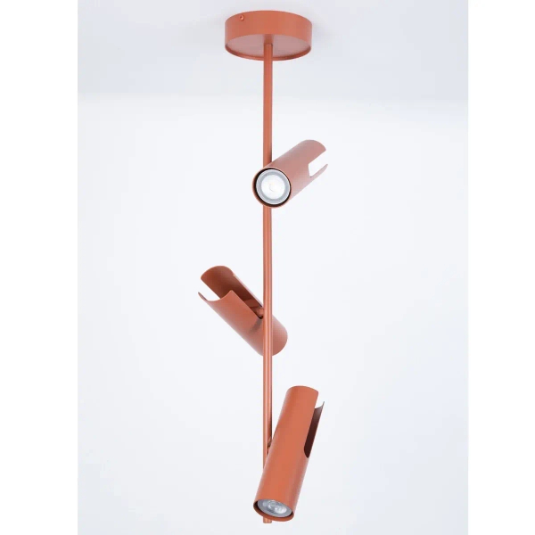 Salonowa lampa sufitowa Leda 3 41152 metalowe tubki ceglane