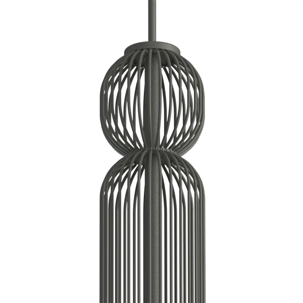 Druciana lampa wisząca CAMELEON SINGLES 12195 jedwabisty grafit