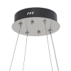 Kryształowa lampa wisząca LUXORA 11705 LED 30W 3000K glamour nikiel
