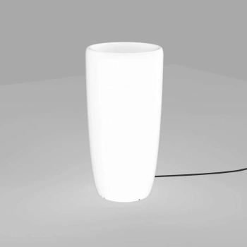 Słupek LAMPA zewnętrzna FLOWERPOT 9712 Nowodvorski stojąca OPRAWA do ogrodu donica podświetlana outdoor IP65 biała