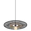 Wisząca bambusowa lampa 19104 dysk do jadalni nad stół czarny