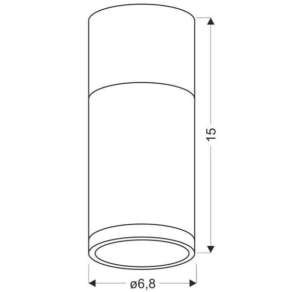 Skandynawska lampa sufitowa 2284279 okrągła plafon tuba metalowa szara