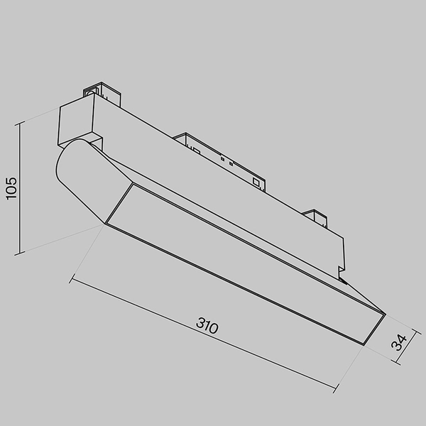 Szynowa lampa regulowana magnetyczna Basis TR013-2-20W4K-B LED 20W 4000K czarna