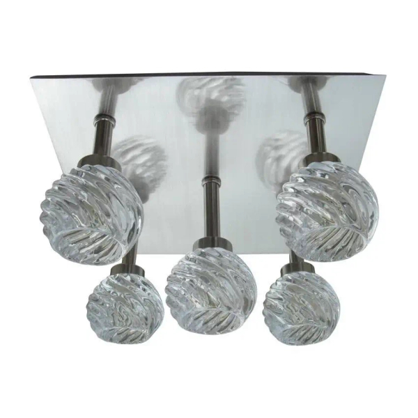 Sufitowa lampa z kryształkami GIRA 95-23219 glamour srebrna