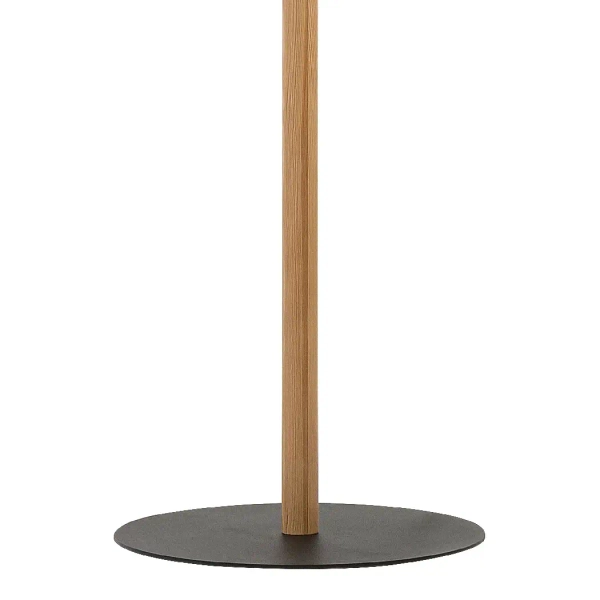 Podłogowa lniana lampa Eco 5597 tuba sosna biały beżowy