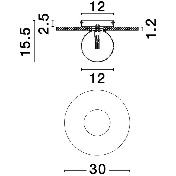 Sufitowa lampa do gabinetu JUANJUI LE44851 kula ball biała czarna