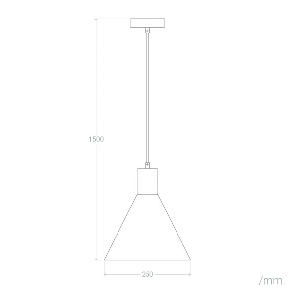 Industrialna lampa zwisająca Librio ABR-KWSZ-E27 stożek czarna złota