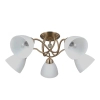 Klasyczna sufitowa lampa Lugano PND-5643-5-HBR do jadalni biała chrom