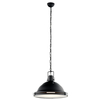 Industrialna LAMPA wisząca NAUTILIUS L 10269106 Kaspa metalowa OPRAWA okrągły ZWIS na łańcuchu czarny