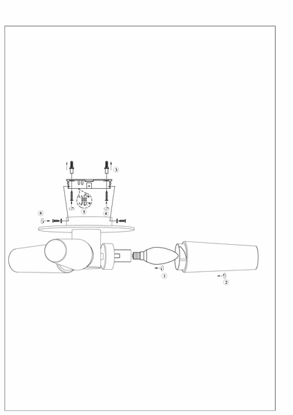 Sufitowa lampa łazienkowa Brastad szklane tuby chrom białe