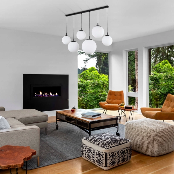 Zwisająca lampa na listwie Esme 4792 bubbles do jadalni biała czarna