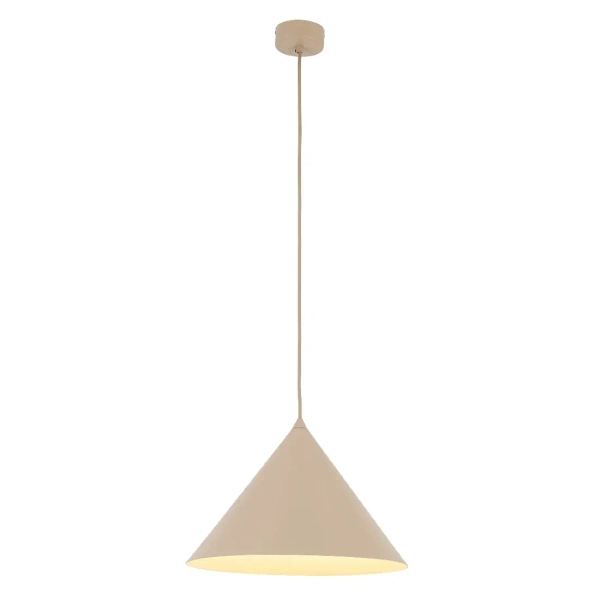 Loftowa wisząca lampa Cono 10621 stożkowa do jadalni beżowy