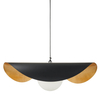 Wisząca lampa ENZO ST-F22020601-D80 black szklana kula czarny złoty