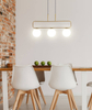 Wisząca lampa do jadalni Jove pierścień kule białe balls