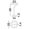 Lampka nocna ring ZUDANEZ LE44774 LED 16W 3000K pierścień złota
