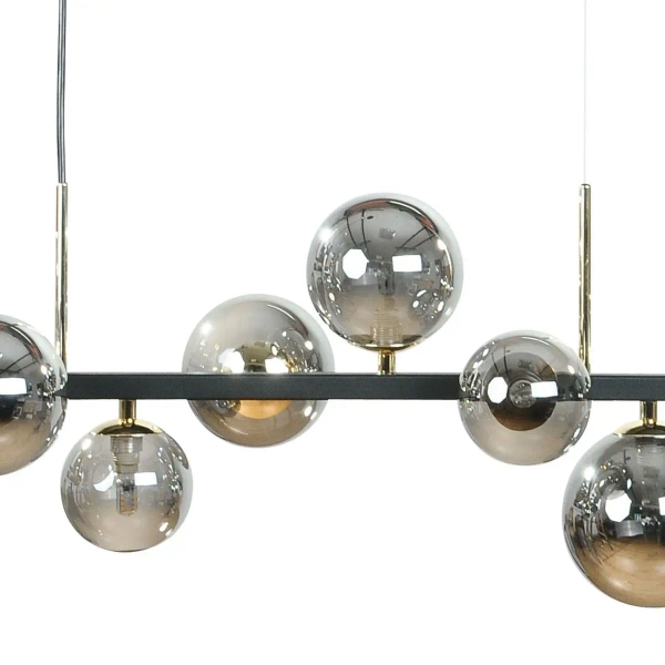 Nowoczesna lampa do salonu SERENITY 1214 podłużna kule czarna