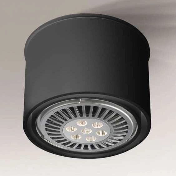 LAMPA sufitowa MIKI 1117 Shilo natynkowa OPRAWA okrągły plafon czarny