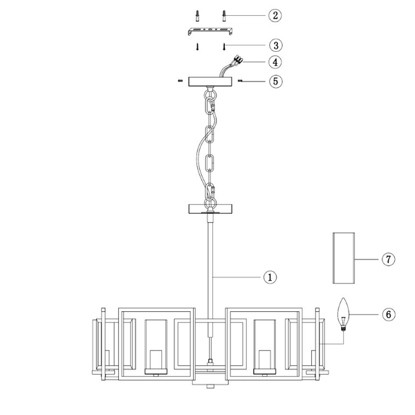 Lampa wisząca metalowa oprawa zwis na łańcuchu złoty BOWI OUTLET