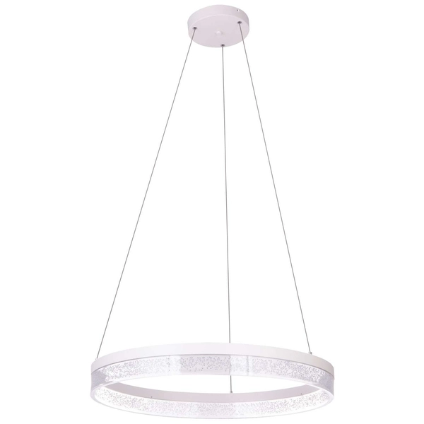 LAMPA wisząca SMITTY 68225-36 Globo okrągła OPRAWA metalowa LED 36W 4000K ring pierścień biały