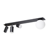 Sufitowa lampa czarna Albio K-4136 Kaja regulowane reflektorki kula do salonu