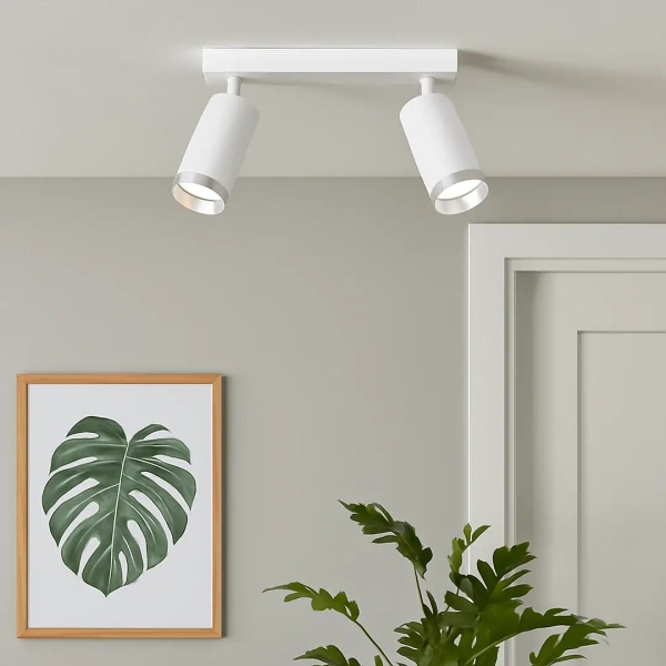 Salonowa lampa sufitowa Mica Spot ML2097 tubka cylinder biały