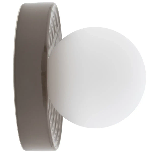 Okrągła ścienna lampa CLAY 11747 kula ball biała brąz