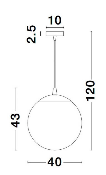 Wisząca lampa loftowa Caleta kula do holu chrom przydymiona